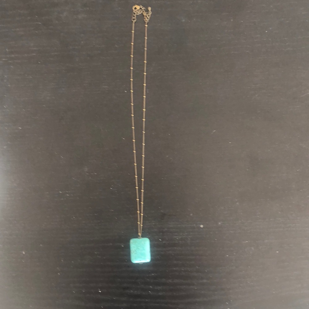 Turquoise and bronze necklace